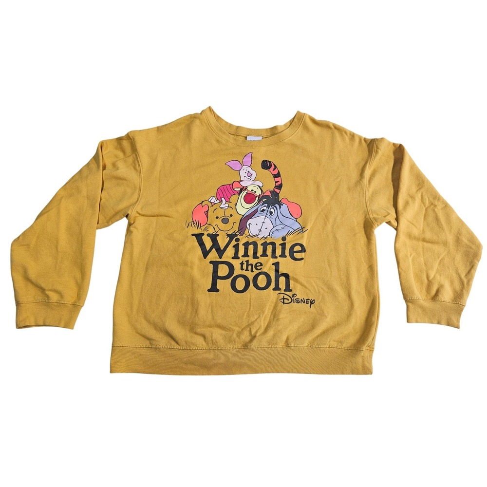 Disney Winnie the Pooh Friends Graphic Sweatshirt Yellow XL LS12211SS